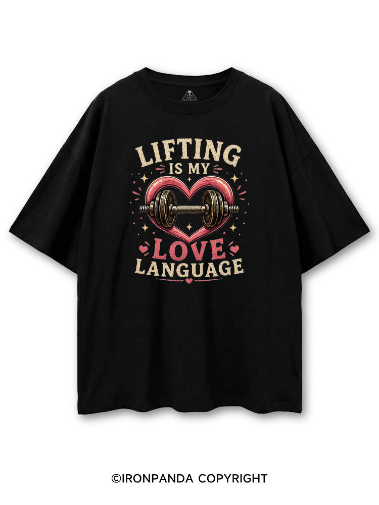 LIFTING IS MY LOVE LANGUAGE COTTON PUMP COVER