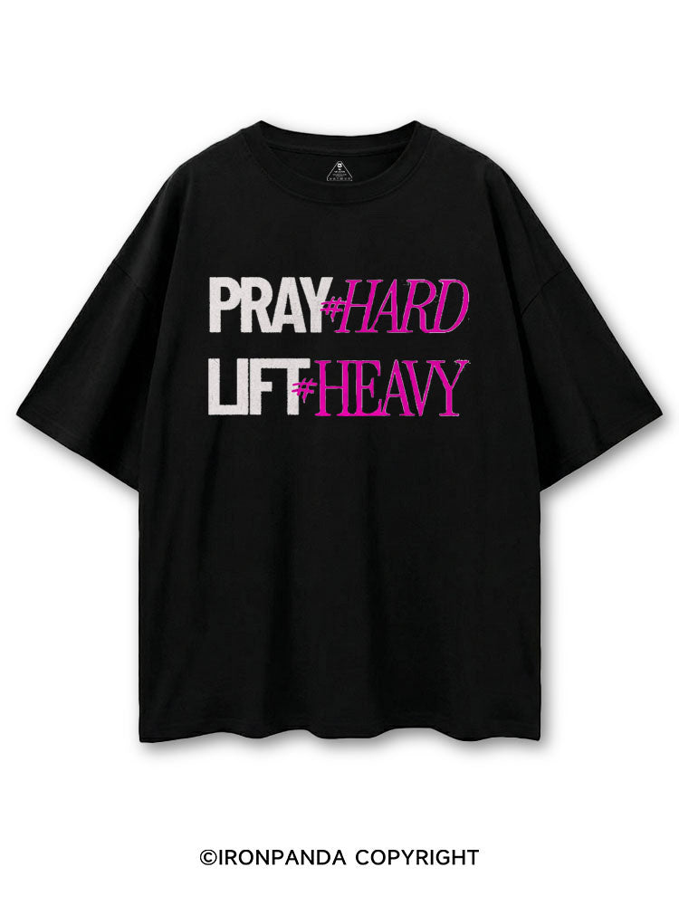 PRAY HARD # LIFT HEAVY GYM COTTON PUMP COVER