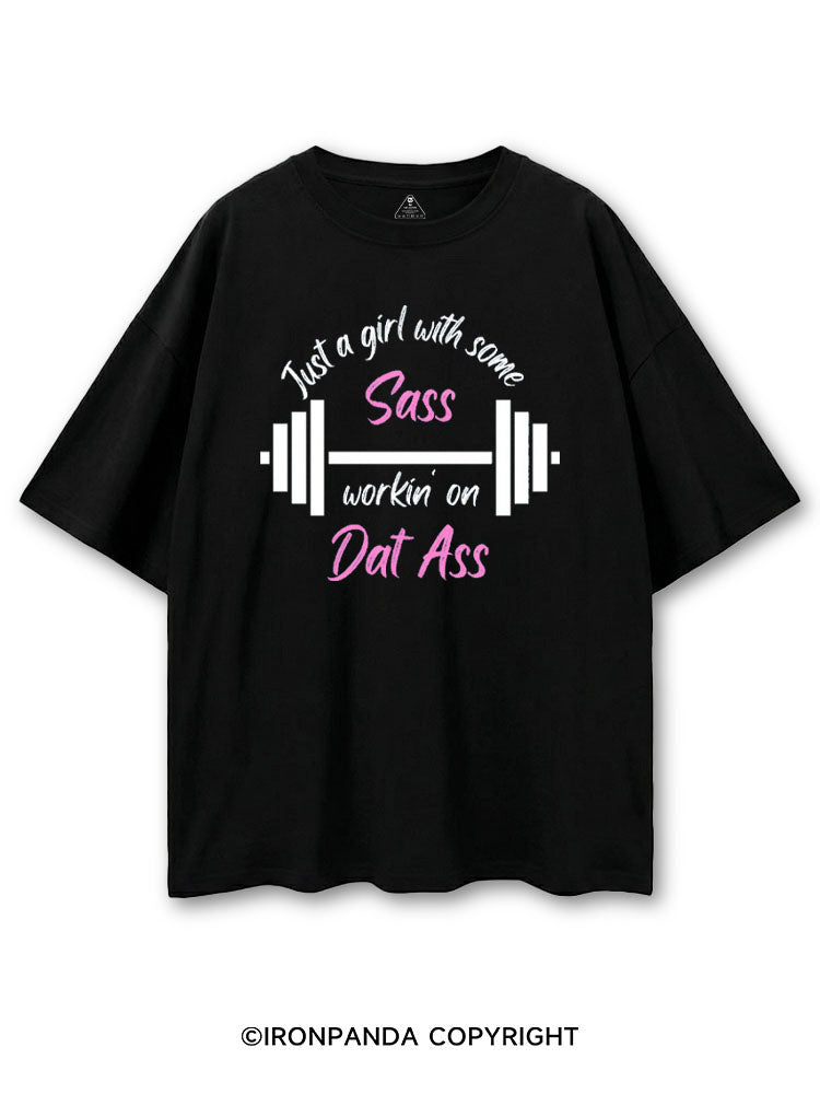 JUST A GIRL WITH SOME SASS WORKIN' ON DAT ASS COTTON PUMP COVER
