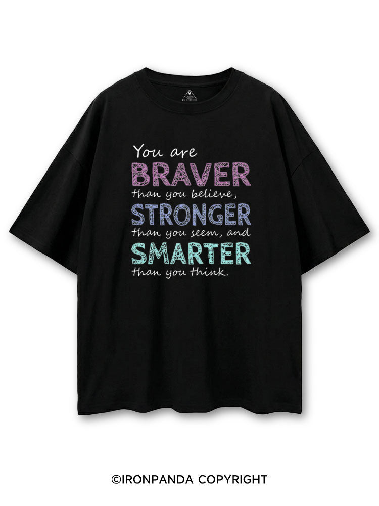 YOU ARE BRAVER THAN YOU BELIEVE, STRONGER THAN YOU SEEM, AND SMARTER THAN YOU THINK COTTON PUMP COVER