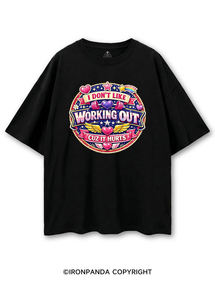 I DON'T LIKE WORKING OUT CUZ IT HURTS RAINBOW COTTON PUMP COVER