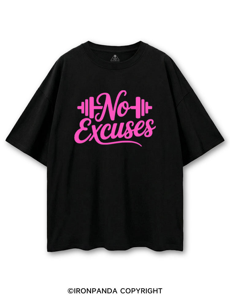 NO EXCUSES JUST GO TO THE GYM COTTON PUMP COVER