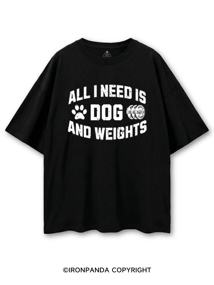 ALL I NEED IS DOG AND WEIGHTS COTTON PUMP COVER