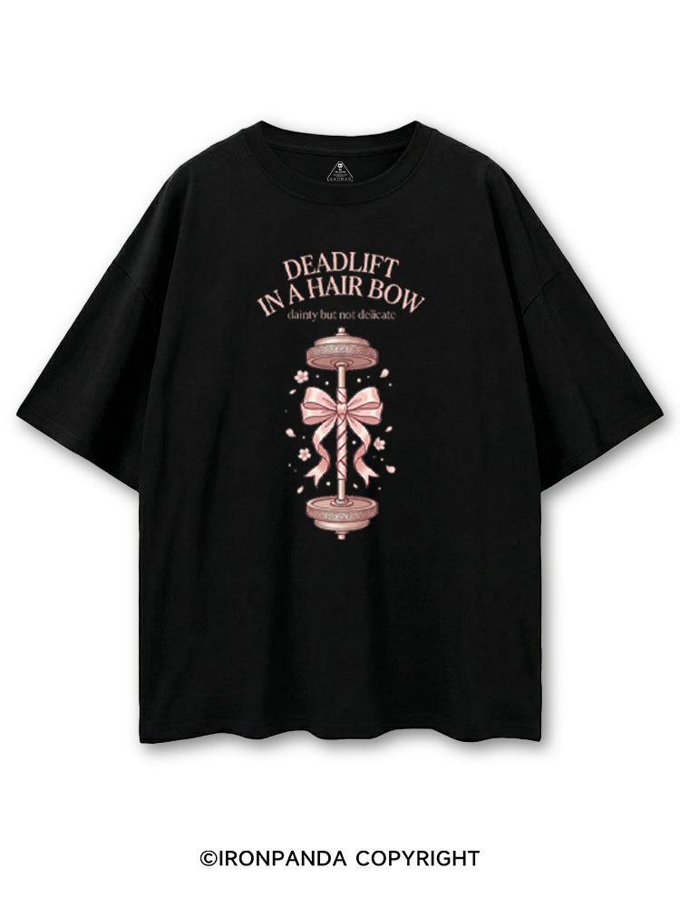 DEADLIFT IN A HAIR BOW COTTON PUMP COVER