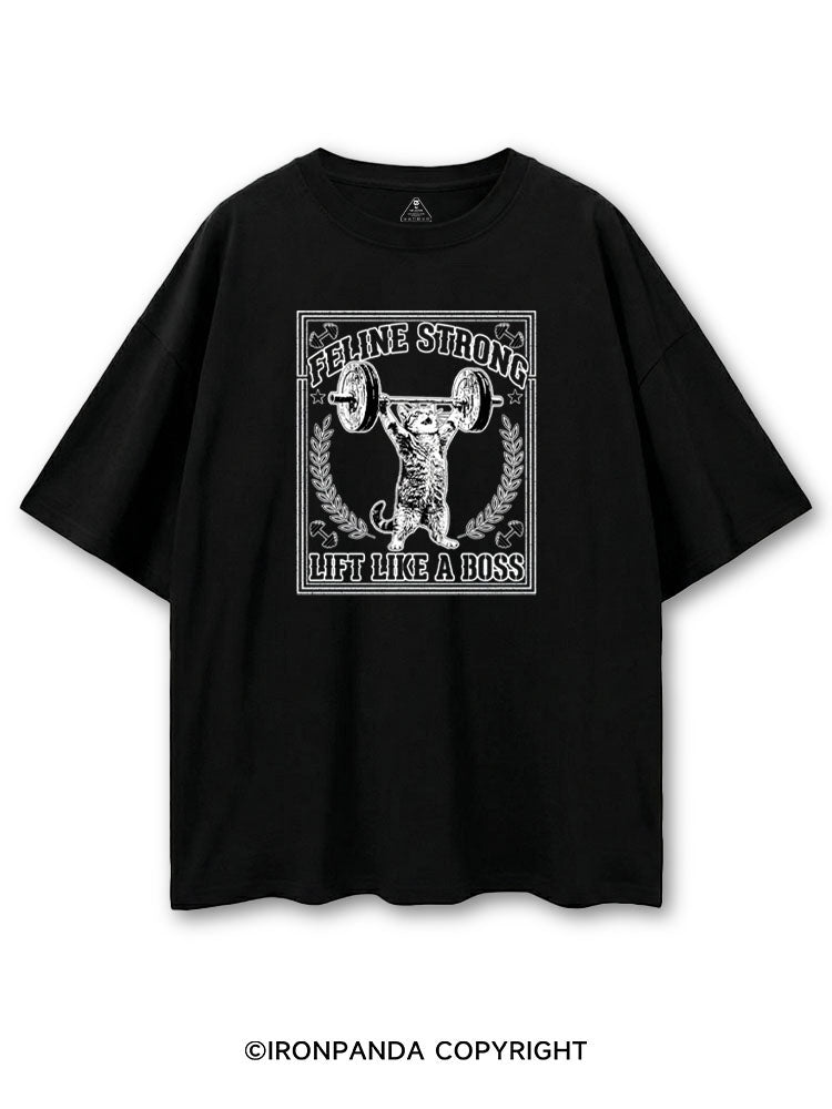 FELINE STRONG LIFT LIKE A BOSS COTTON PUMP COVER
