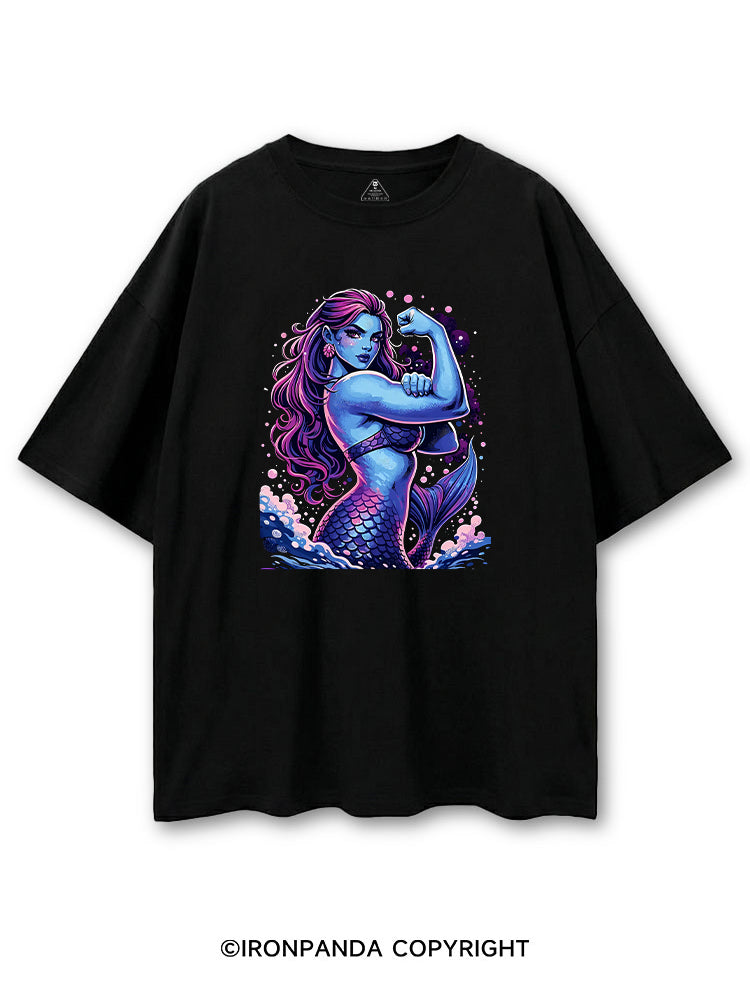 STRONG MERMAID SHOWS OFF BICEPS COTTON PUMP COVER