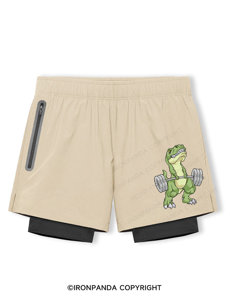 Weightlifting Dinosaur  Breathable Training Shorts