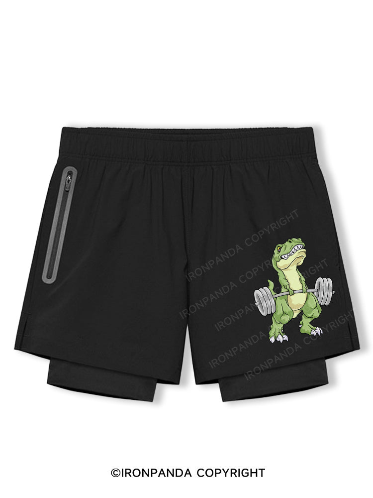 Weightlifting Dinosaur  Breathable Training Shorts