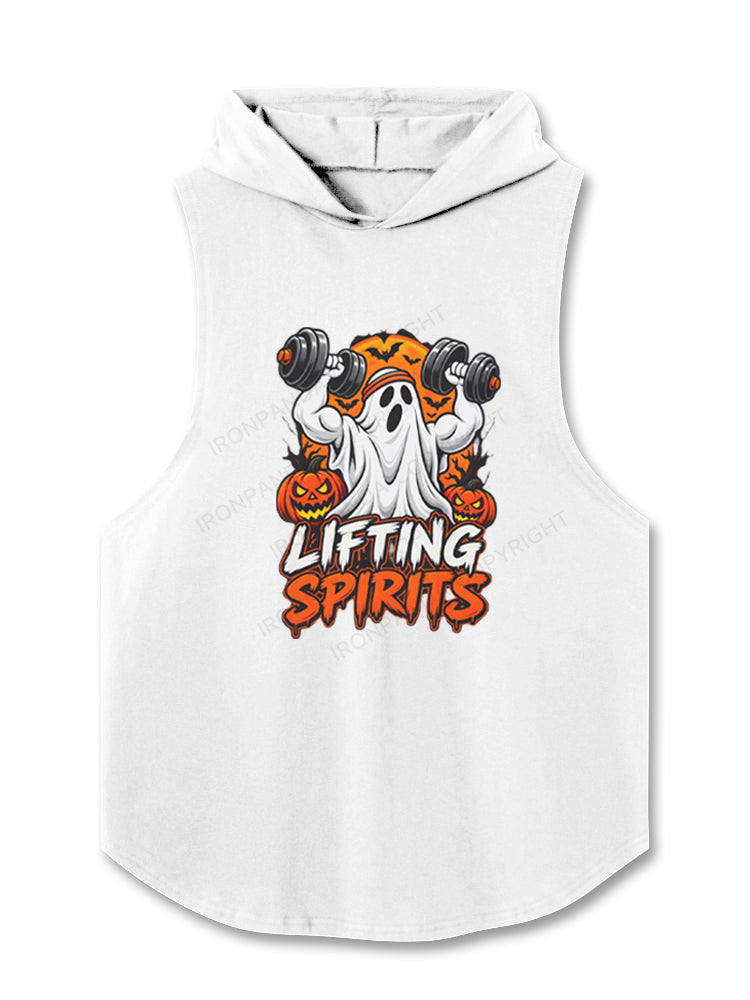 Lifting Spirits Ghost Weightlifting Hooded Tank