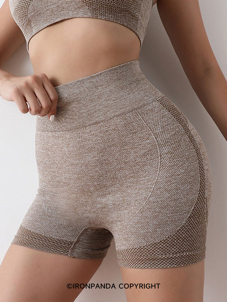 IRONPANDA High Waist Sport Yoga Shorts