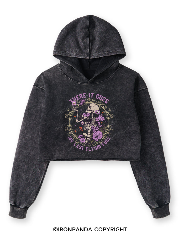 There It Goes My Last Flying Washed Crop Hoodie