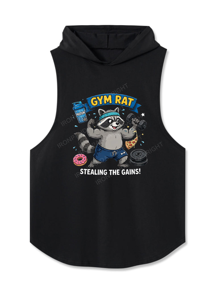 GYM RAT STEALING THE GAINS! Hooded Tank