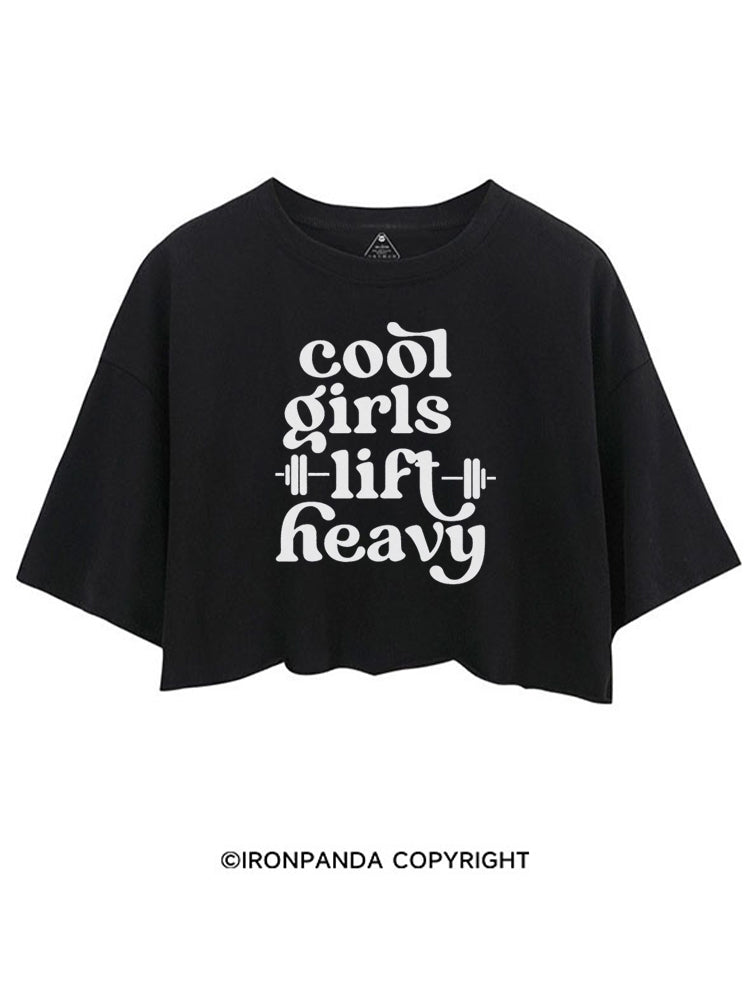 COOL GIRLS LIFT HEAVY CUTE RETRO CROP TOPS