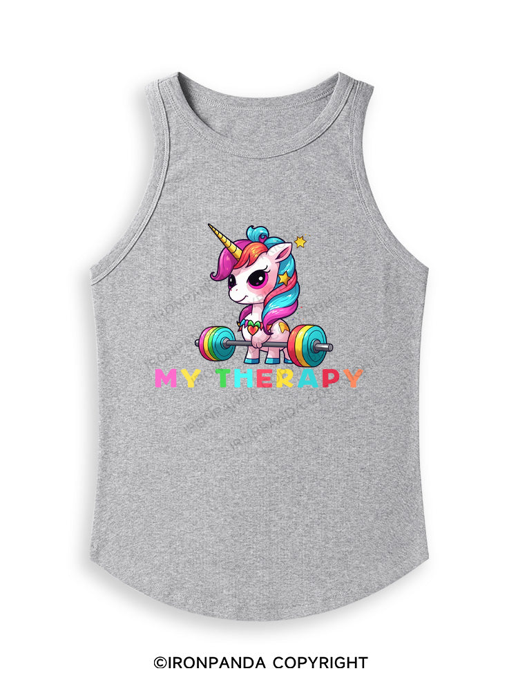 UNICORN MY THERAPY Fitted Tank Top