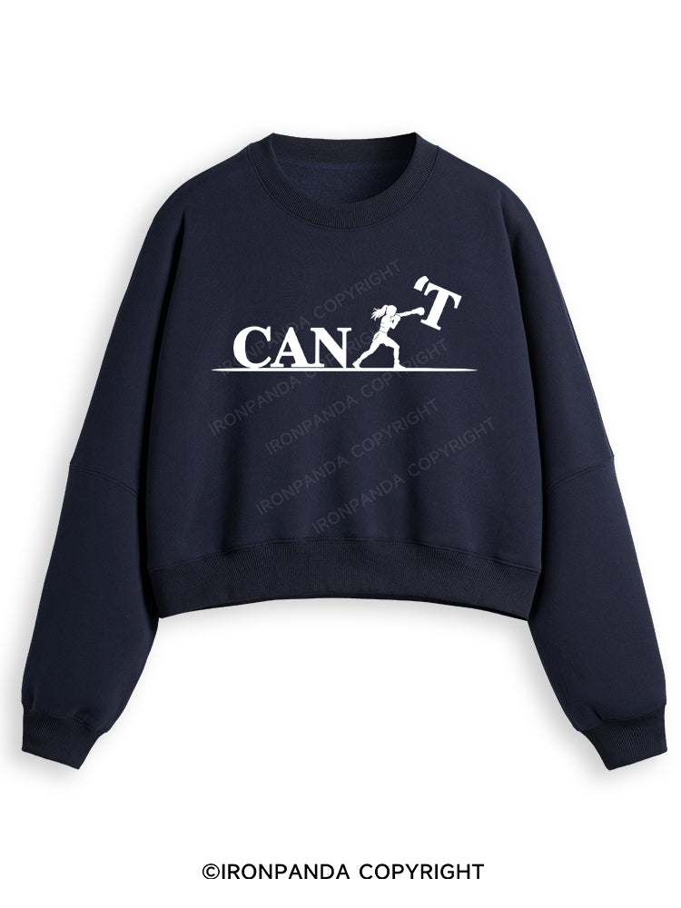 NOW I CAN Fleece Crop Sweatshirt