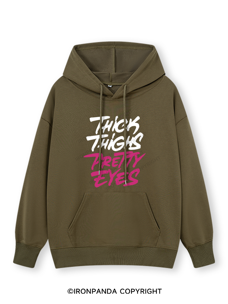 THICK THIGHS PRETTY EYES Classic Gym Hoodie
