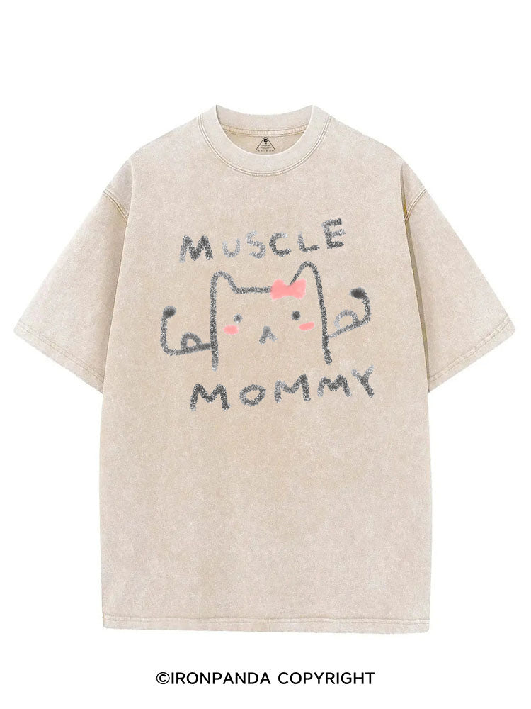 MUSCLE MOM GYM KITTY VINTAGE GYM SHIRT