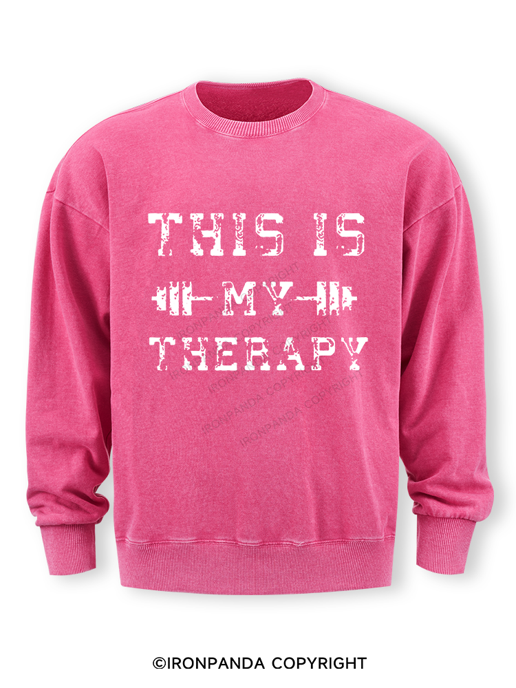 This Is My Therapy Washed Sweatshirt