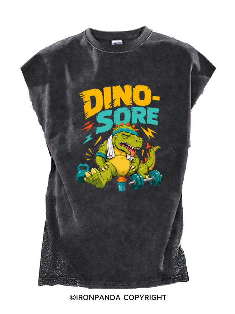 Dino Sore Gym Workout Exercise Cut Off Tank