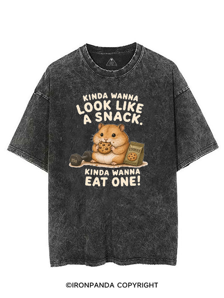 KINDA WANNA LOOK LIKE A SNACK, KINDA WANNA EAT ONE! VINTAGE GYM SHIRT