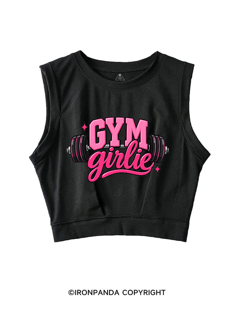 GYM GIRLIE PINK FITNESS SLEEVELESS CROP TOPS
