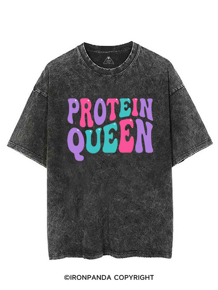 PROTEIN QUEEN VINTAGE GYM SHIRT