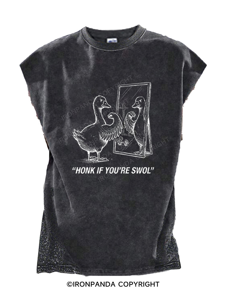 Honk If You Are Swole Silly Goose Cut Off Tank