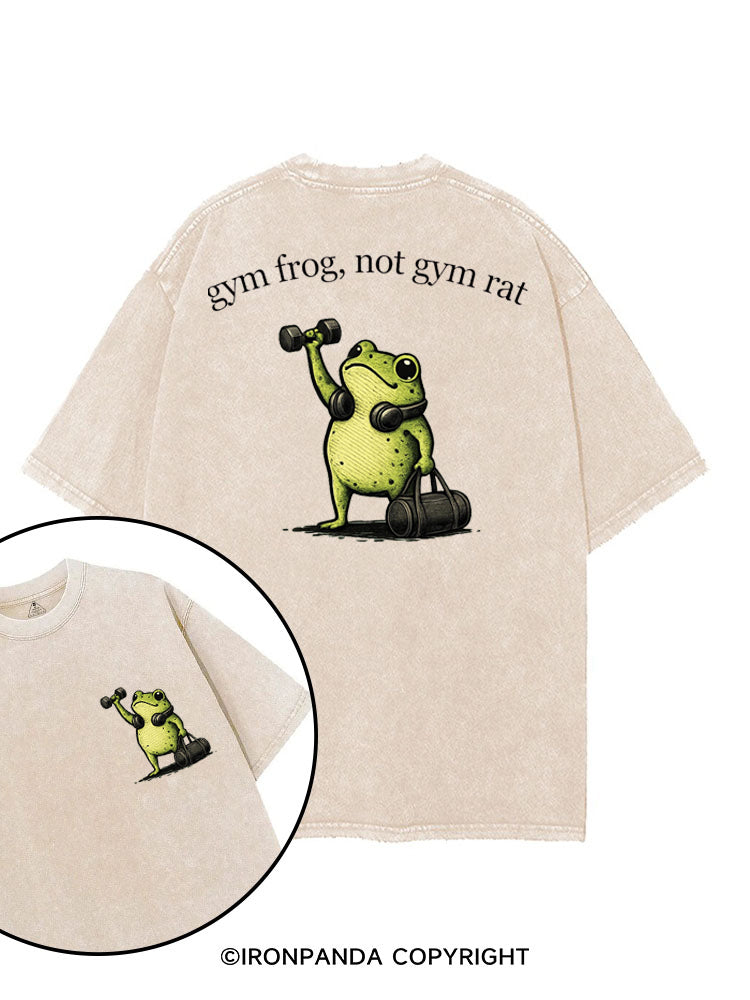 GYM FROG, NOT GYM RAT printed Gym Shirt