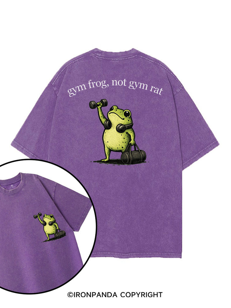 GYM FROG, NOT GYM RAT printed Gym Shirt