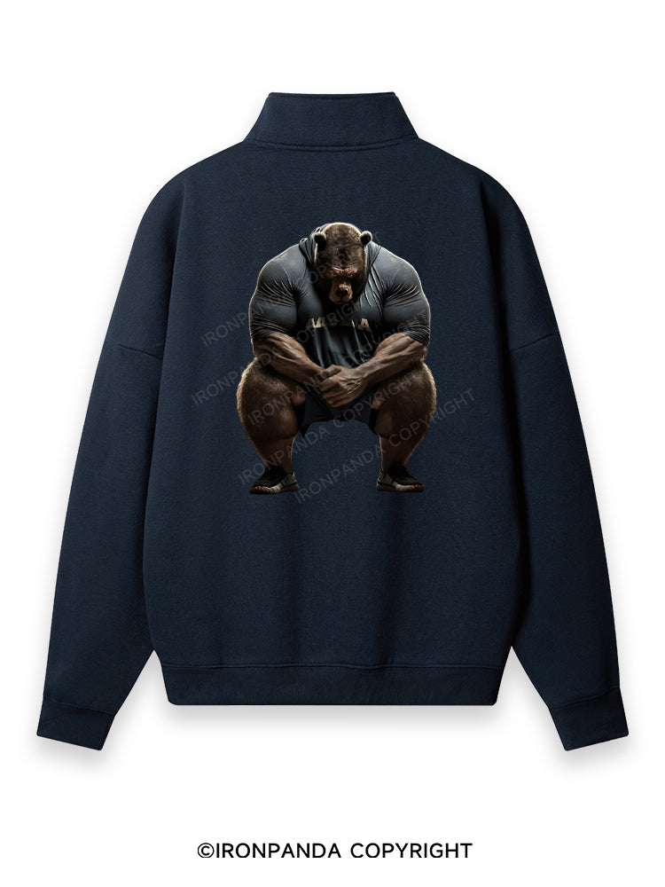 I'm Not Here To Talk Back Printed Quarter-Zip Fleece Sweatshirt
