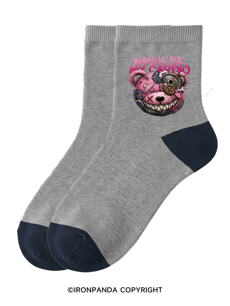 WANNA BE MY CARDIO Crew Socks