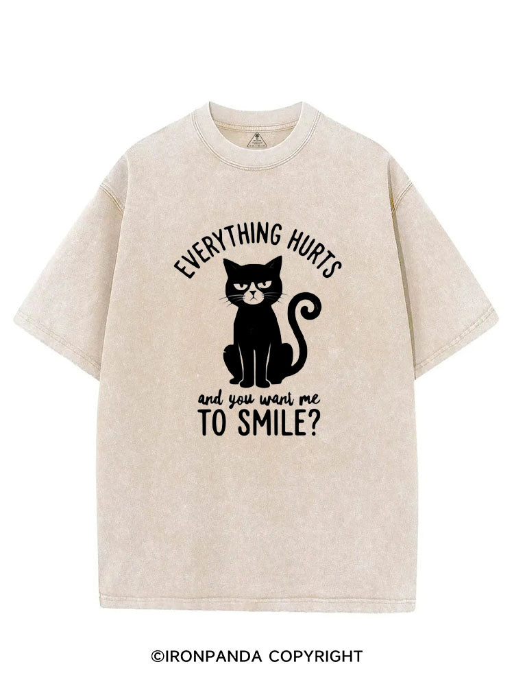 Everything Hurts And You Want Me To Smile VINTAGE GYM SHIRT