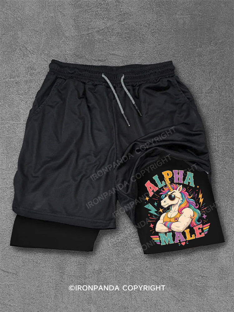 Alpha Male Unicorn Power Performance Training Shorts