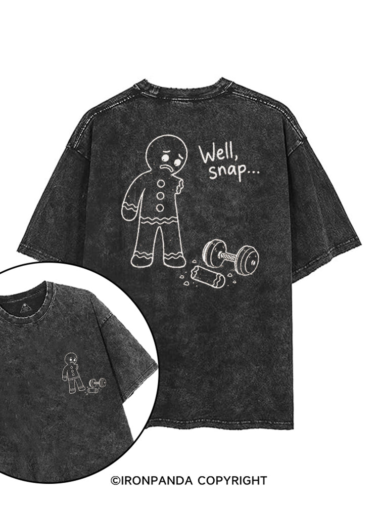 Well Snap Christmas Gingerbread printed Gym Shirt