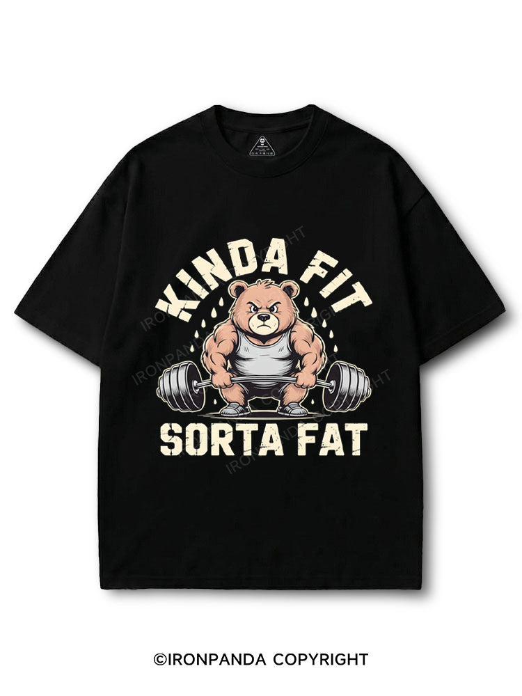 Kinda Fit Sorta Fat Gym Bear Weightlifting COTTON PUMP COVER