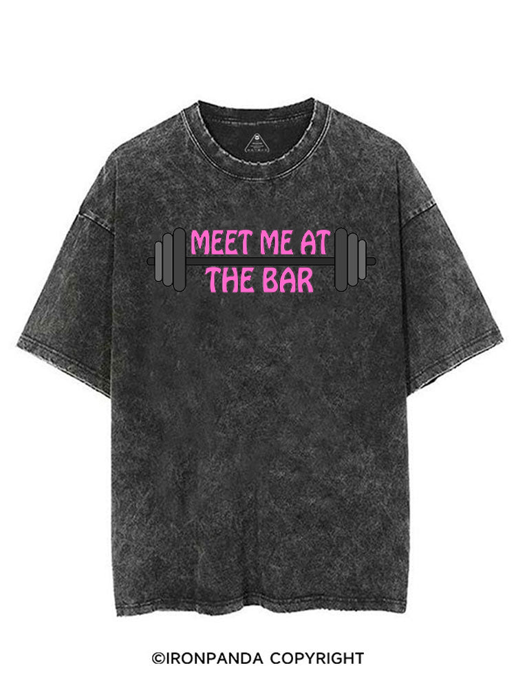 Meet Me at the Bar Barbell VINTAGE GYM SHIRT