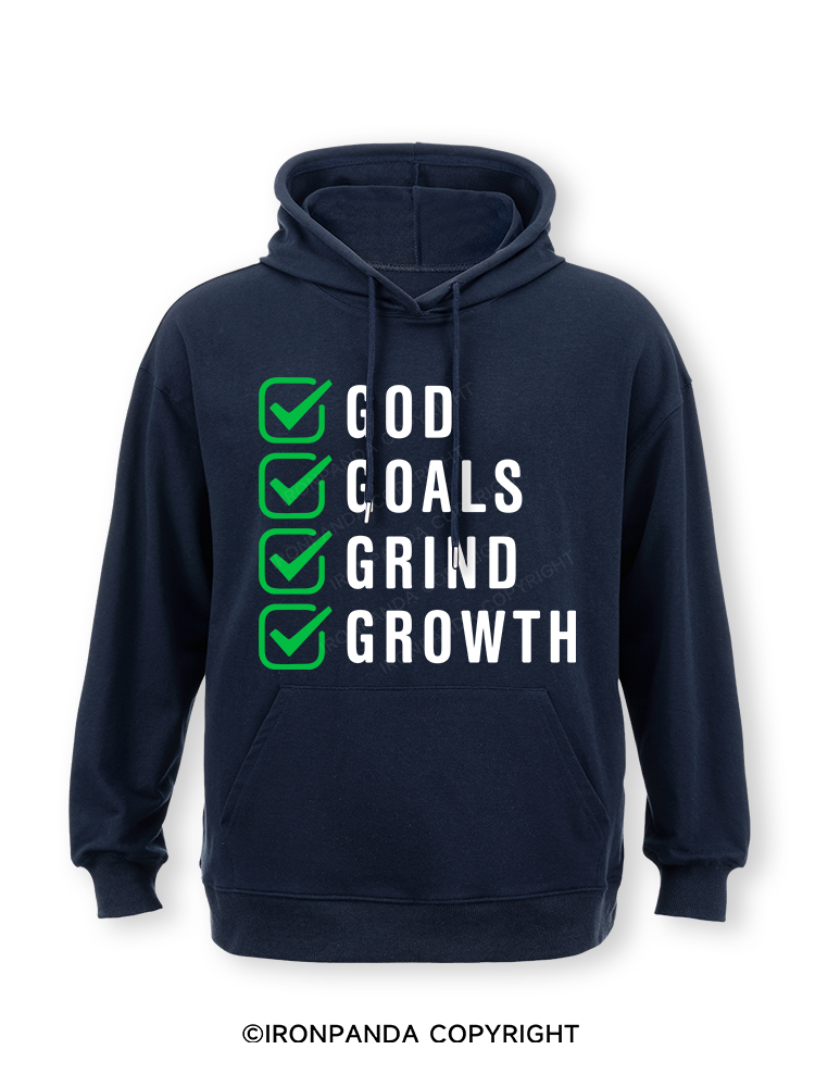 God Goals Grind Growth Classic Gym Hoodie