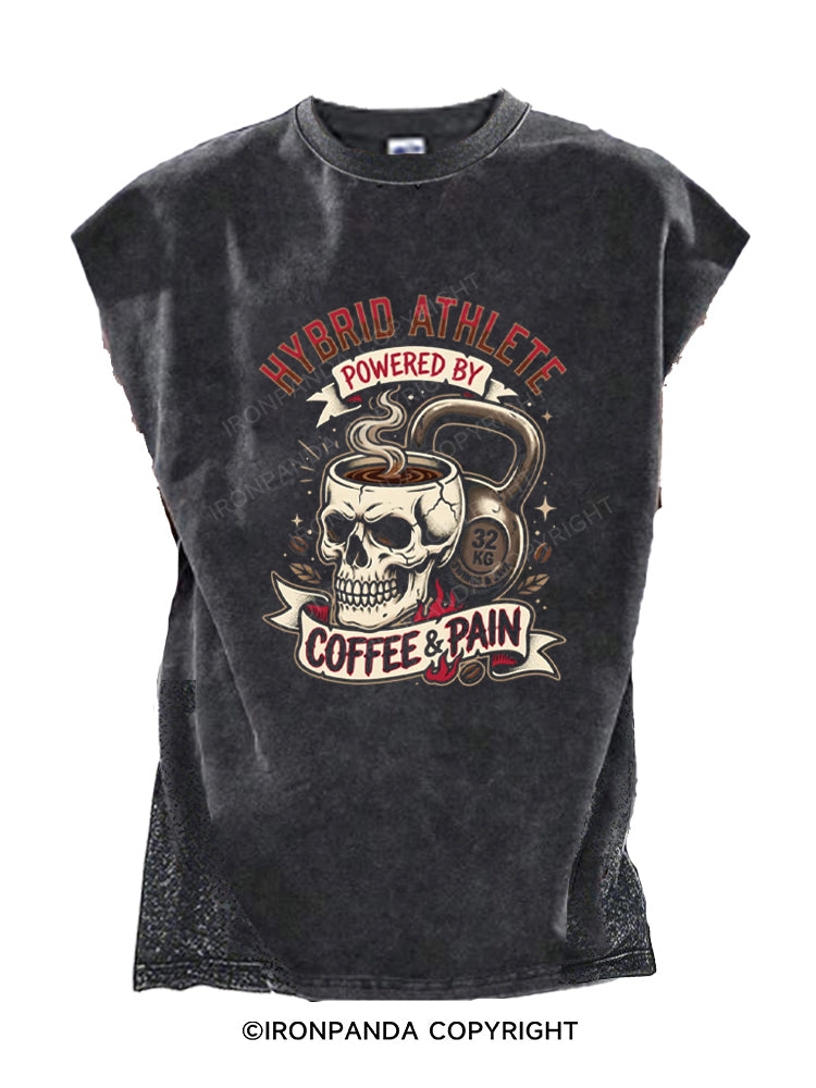 Hybrid Athlete Fitness Skull Kettlebell Workout Cut Off Tank