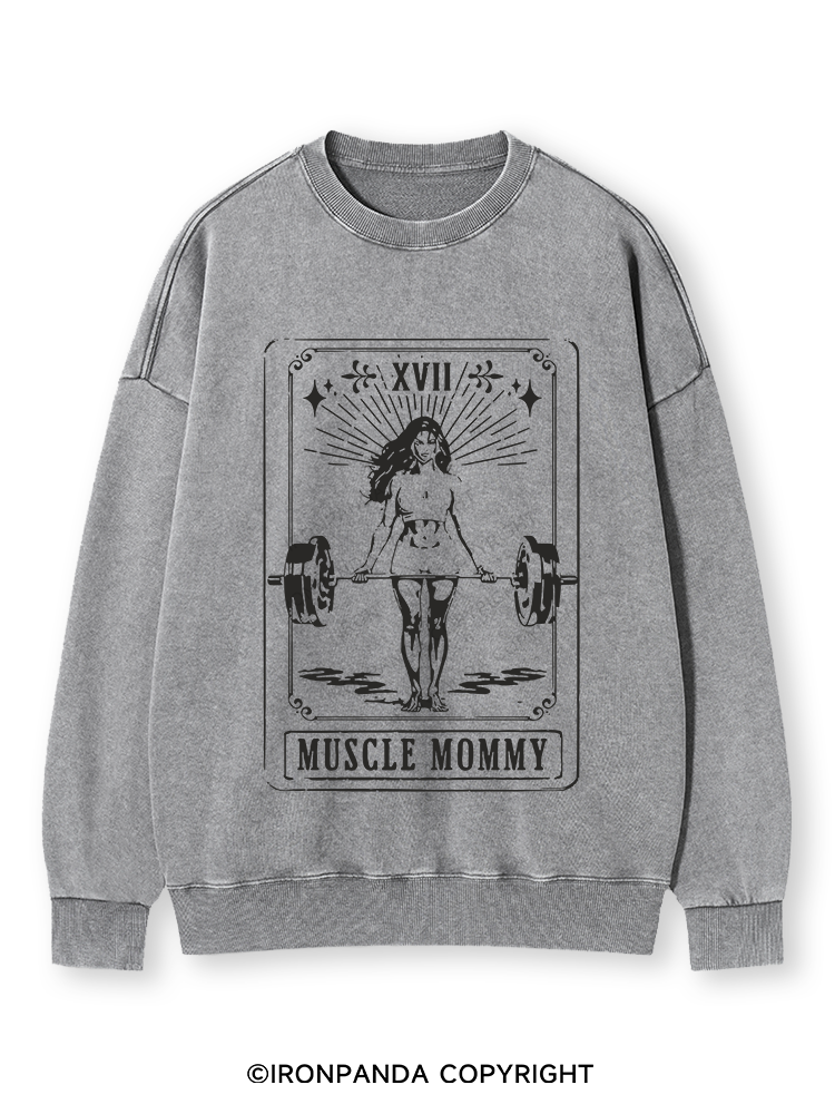 TAROT CARD MUSCLE MOMMY Washed Sweatshirt