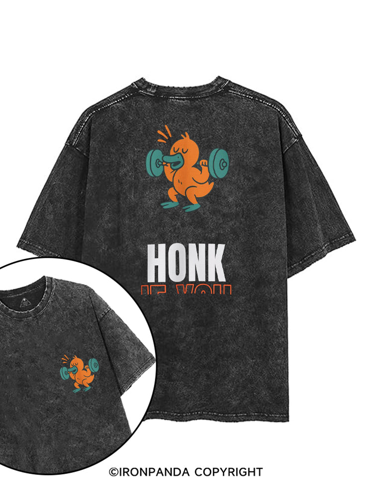 Honk If You Squat Funny Gym printed Gym Shirt