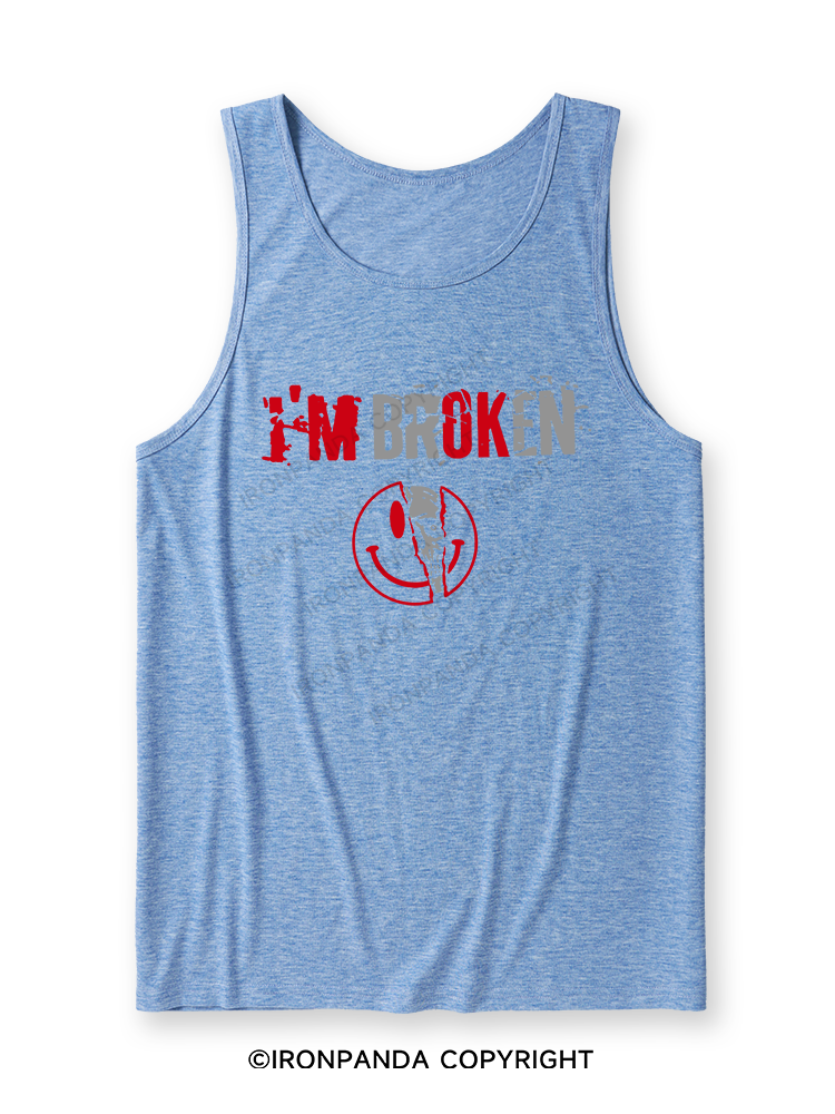 I’m Broken And Smiling Ultra Soft Heather Tank