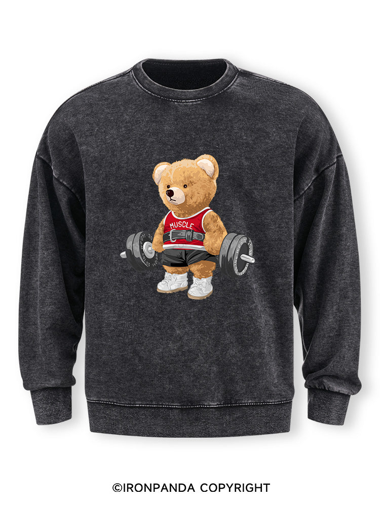 Exercise Bear Washed Sweatshirt