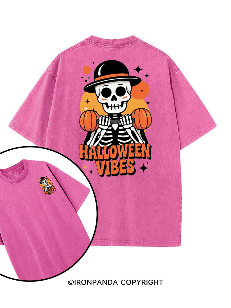 HALLOWEEN VIBES STRONG MIND printed Gym Shirt