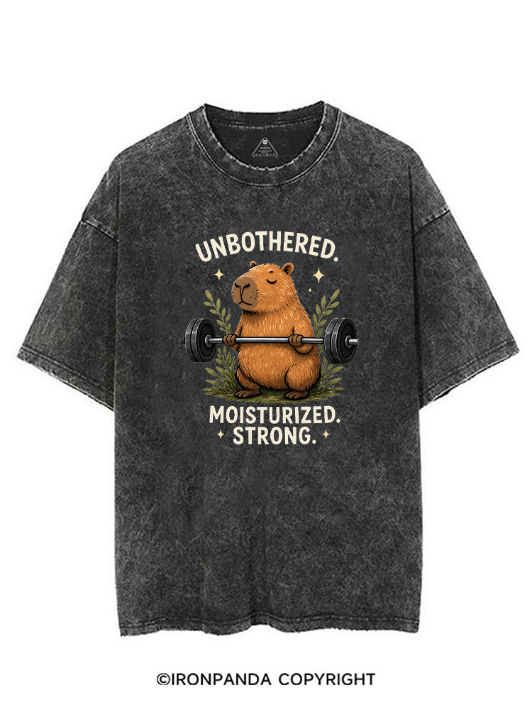 Unbothered. Moisturized. Strong VINTAGE GYM SHIRT