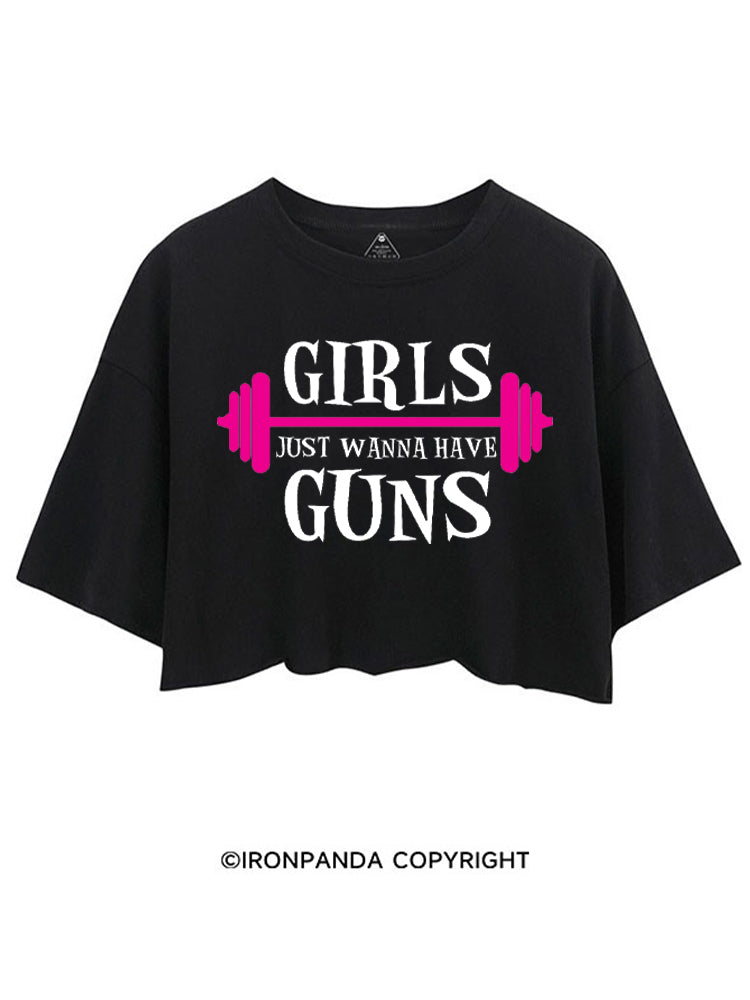 girls just wanna have guns girls bodybuilding CROP TOPS