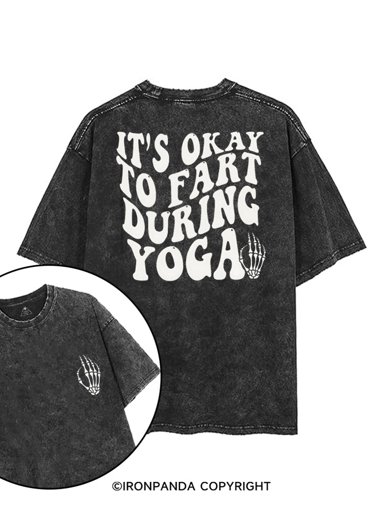 ITS OKAY TO FART DURING YOGA printed Gym Shirt