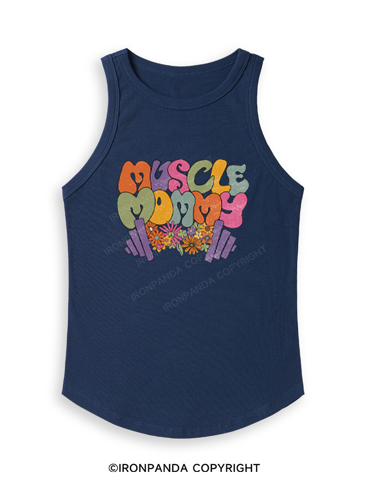MUSCLE MOM Fitted Tank Top