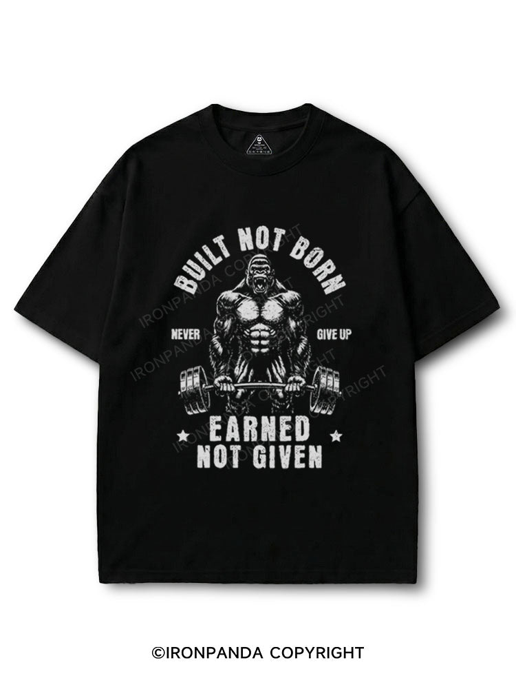 BUILT NOT BORN EARNED NOT GIVEN COTTON PUMP COVER