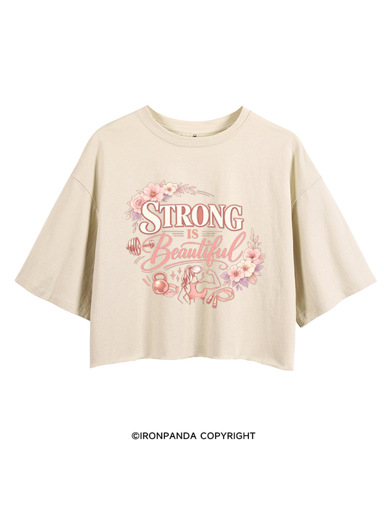 Strong Is Beautiful Floral CROP TOPS