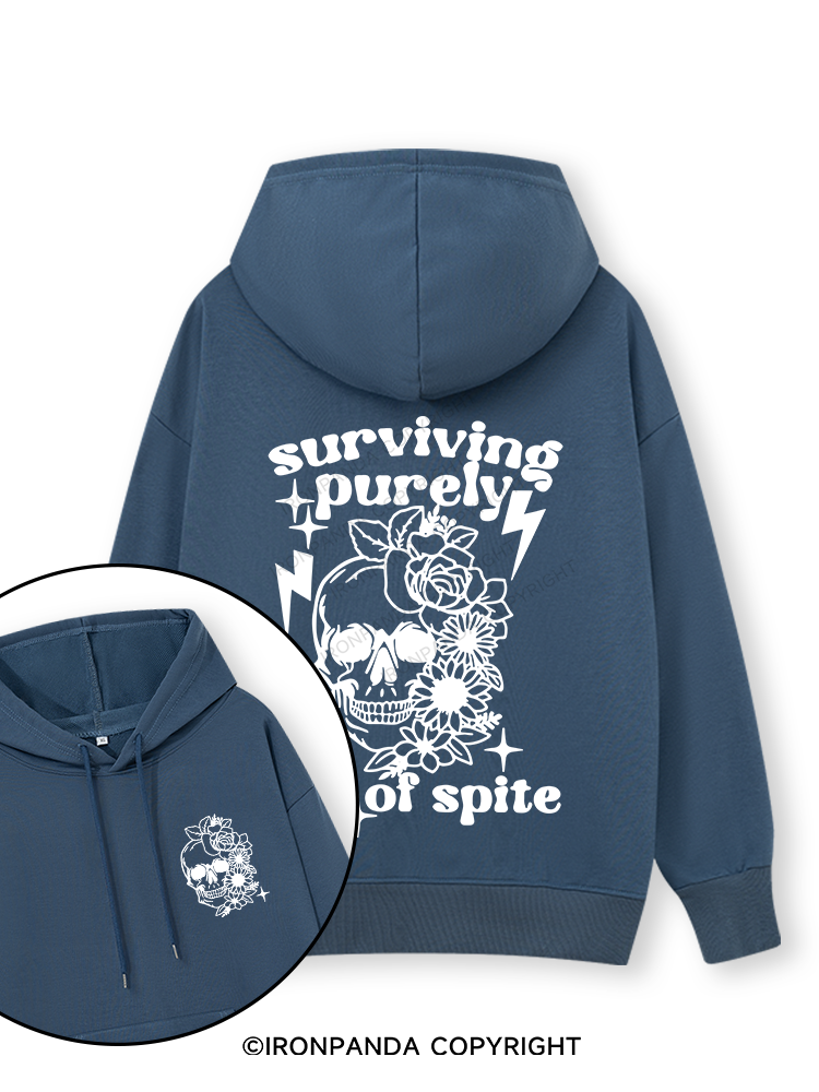 SURVIVING PURELY OUT OF SPITE Double-Sided Printed Classic Gym Hoodie